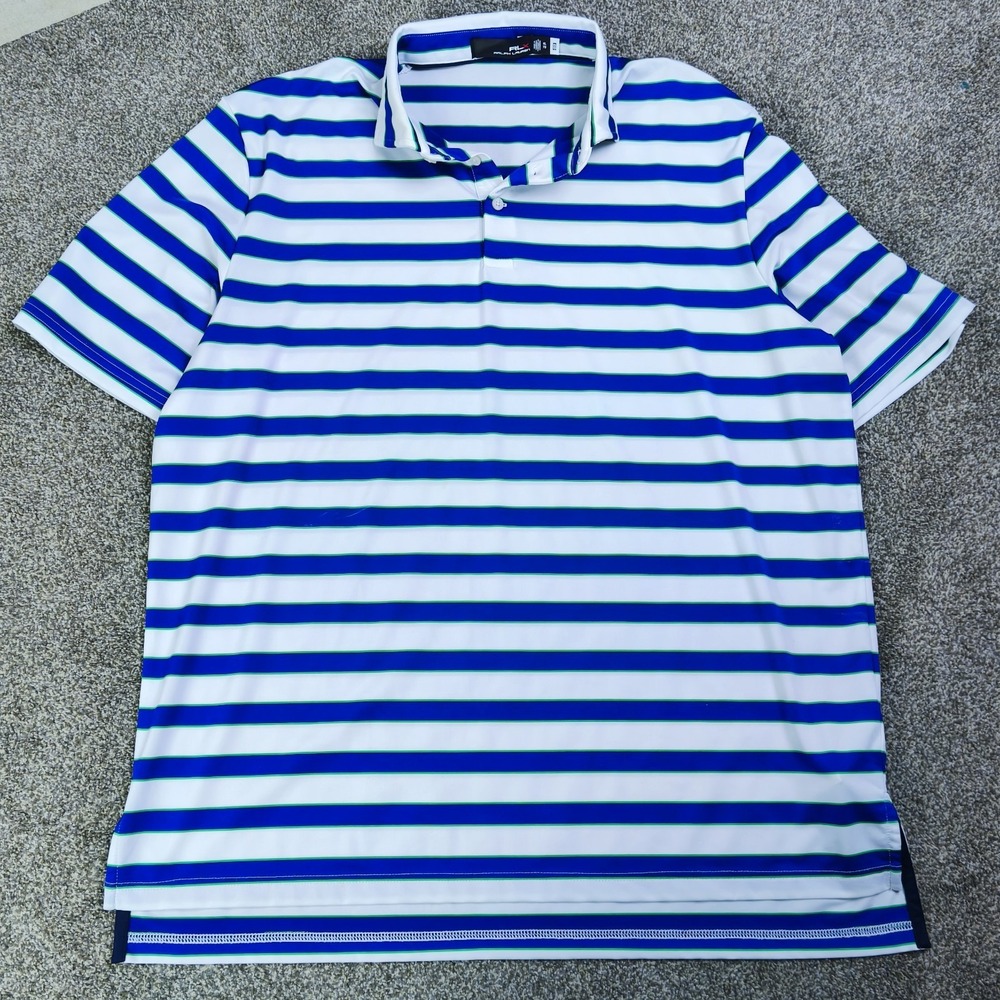 RLX Ralph Lauren Striped Performance Golf Polo Shirt Mens XL